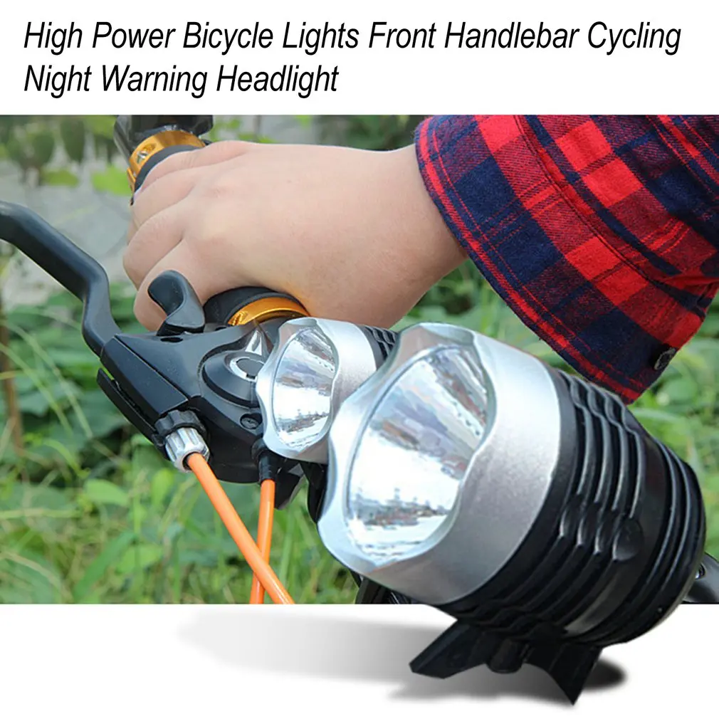 Высокая мощность велосипедный фонарь передний руль Велоспорт ночное Предупреждение безопасности Фара Фонарь Аксессуары для велосипеда