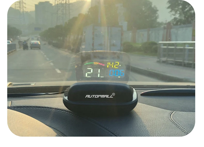 Head-Up Display OBD II GPS Speedometer Alarm Function Practical 2 In 1 HD C800 On-board Computer Speed Projector Car HUD