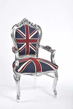 

MAXIOCCASIONI Poltrona Barocco Argento Bandiera Inglese Stile Luigi XV