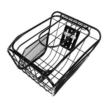 

Oversized metal Bicycle Basket Anti-Rust Detachable Container Bike Accessory For Road Mountain Folding Bike Electric bicycle