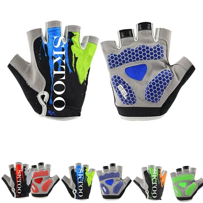 Cycling Half Finger Gloves Anti Slip GEL MTB Road Mountain Bike Gloves Unisex Summer Bicycle Gym Fitness Non-slip Sports Gloves