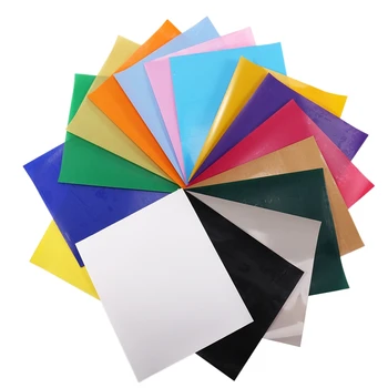 

Heat Transfer Vinyl for T-Shirts Iron on HTV for Cricut and Silhouette Cameo 16PCS12 inch X 10 inch Assorted Colors