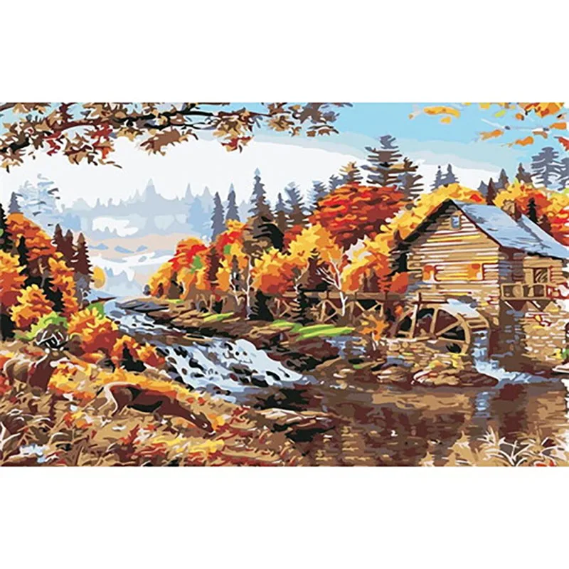 Landscape 16 Картина с пейзажем, Раскраска по номерам, картины с номерами, картины на холсте - Цвет: Landscape 16