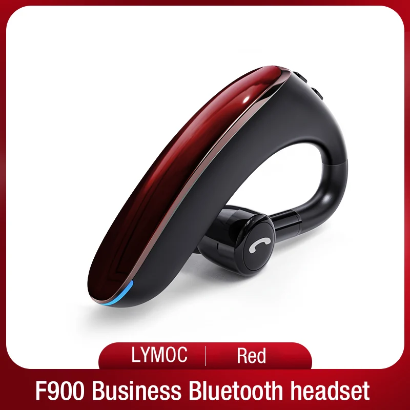 Lymoc f900 бизнес Bluetooth наушники V5.0 беспроводные гарнитуры Графен рога 25 часов рабочего времени HD микрофон громкой связи для iPhone Xiaomi - Color: Red