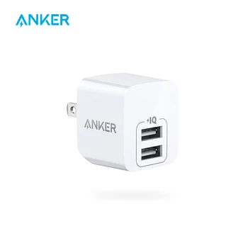 

Anker USB Charger, PowerPort Mini Dual Port Phone Charger, Super Compact USB Wall Charger 2.4A Output & Foldable Plug