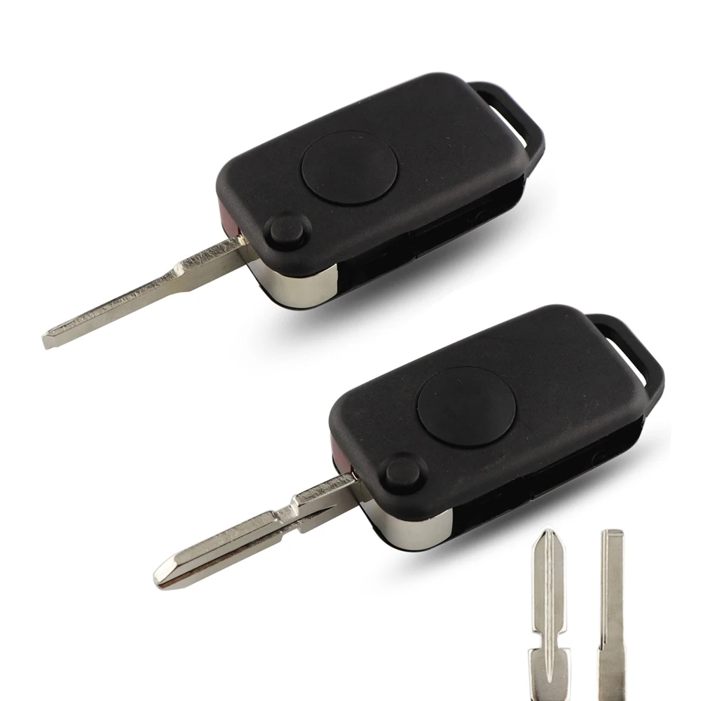YIQIXIN 1 Button Key Case For Mercedes Benz W168 W124 W202 W210 W211 W203 SLK A C E 1984-2004 Remote Car Key Shell Cover Folding