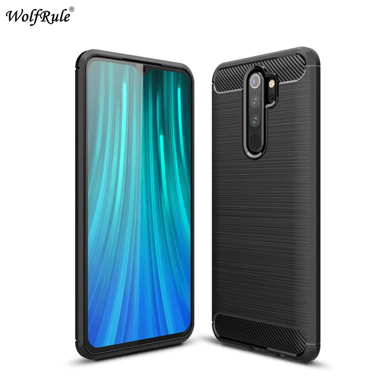Чехол для Xiaomi Redmi Note 8 Pro бампер телефона из мягкого углеродного волокна защитный