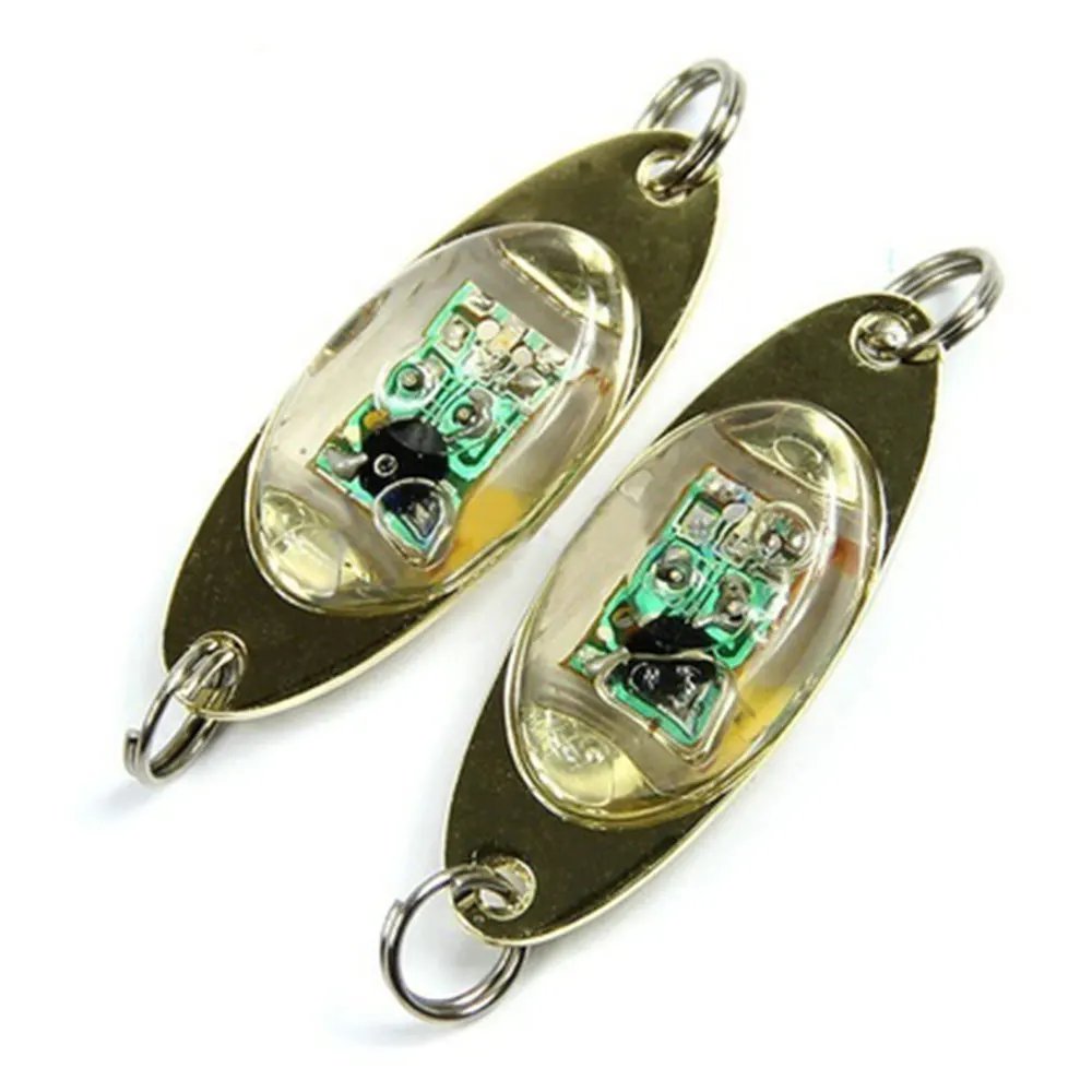 Artificial LED Underwater Eye Shape Fishing Lure Attract Bait Fish Light Lamp