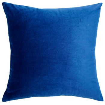 

Velvet Decorative Square Throw Pillow Covers Cushion Case for Sofa Living Room 18 x 18 Inch (Navy Blue)