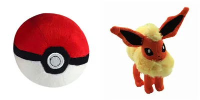 2 шт./компл. Аниме фигурки шар Flareon Brinquedos плюшевые мишки 12 и 14 см мягкие Животные Плюшевые прекрасный подарок, кукла детские игрушки