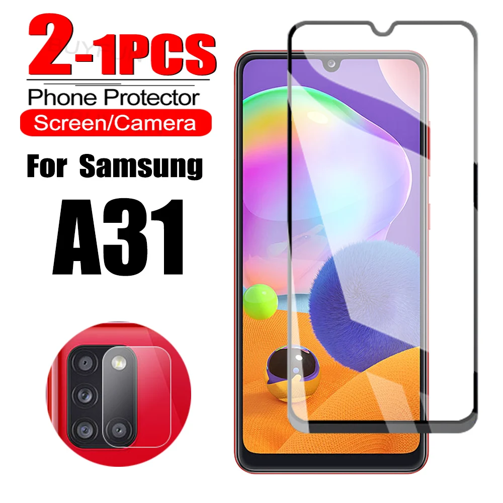 1-2Pcs Screen Cover Protective Glass For Samsung A31 Tempered Explosion-Proof Safety Glas Camera Lens Film On Sumsung A 31 | Мобильные
