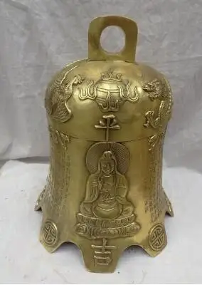 1" китайская Бронзовая буддийская статуя дракона и феникса Shakyamuni Guan Yin