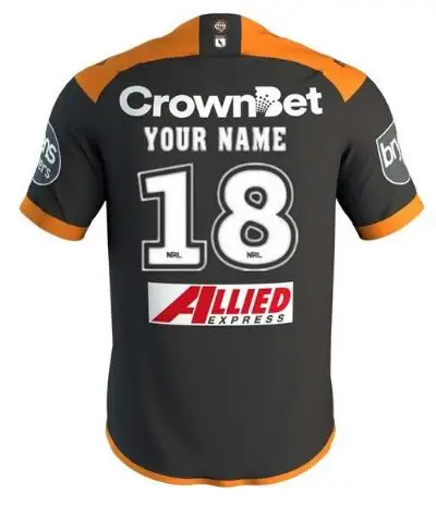 Print name number Футболка для регби с тиграми уэстсом Размер: S-3XL - Цвет: Print name number