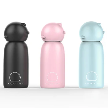 

300ml Stainless Steel Water Bottle Vacuum Insulated Sports Gym Metal Flask Cute Pig Thermo Cup Vacuum Flask Thermo Thermal Cup