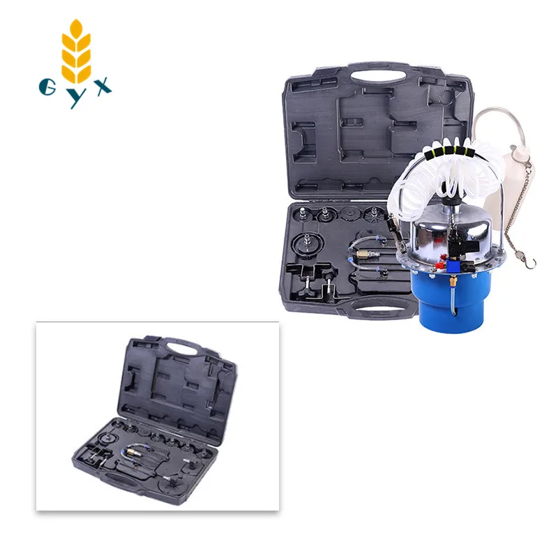 Pneumatic brake fluid changer gearbox oiling and pumping tools