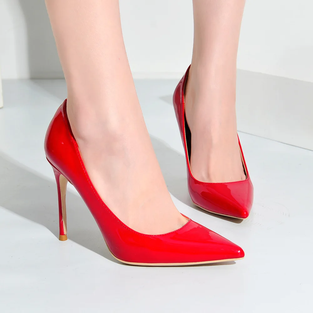 

Size Code 33-45 Code 2019 Autumn New Style Europe And America Sexy Pointed Shallow Mouth Single Shoes Thin Heeled High Heel Shoe