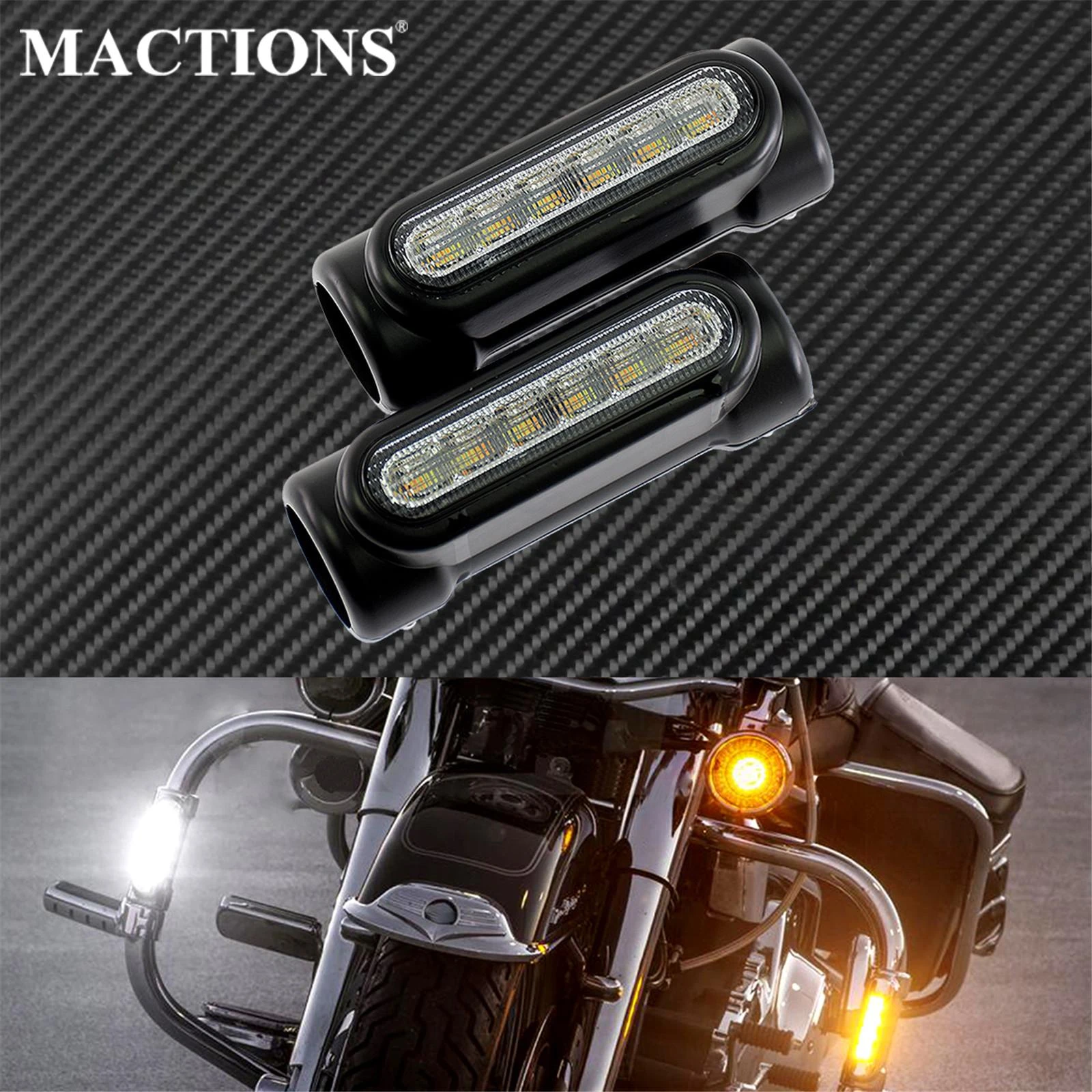 Motorcycle Parts Automotive Lighting & Indicators 1.25" Black Aluminum