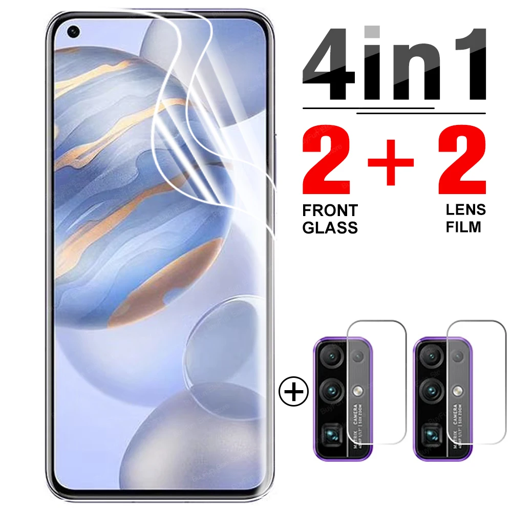 phone protector 4 Trong 1 Hydrogel Cho Huawei Honor 30 Tấm Bảo Vệ Màn Hình Bảo Vệ Cho Danh Dự 30 V30 30 Pro Plus Pro + An Toàn Không Kính mobile protector