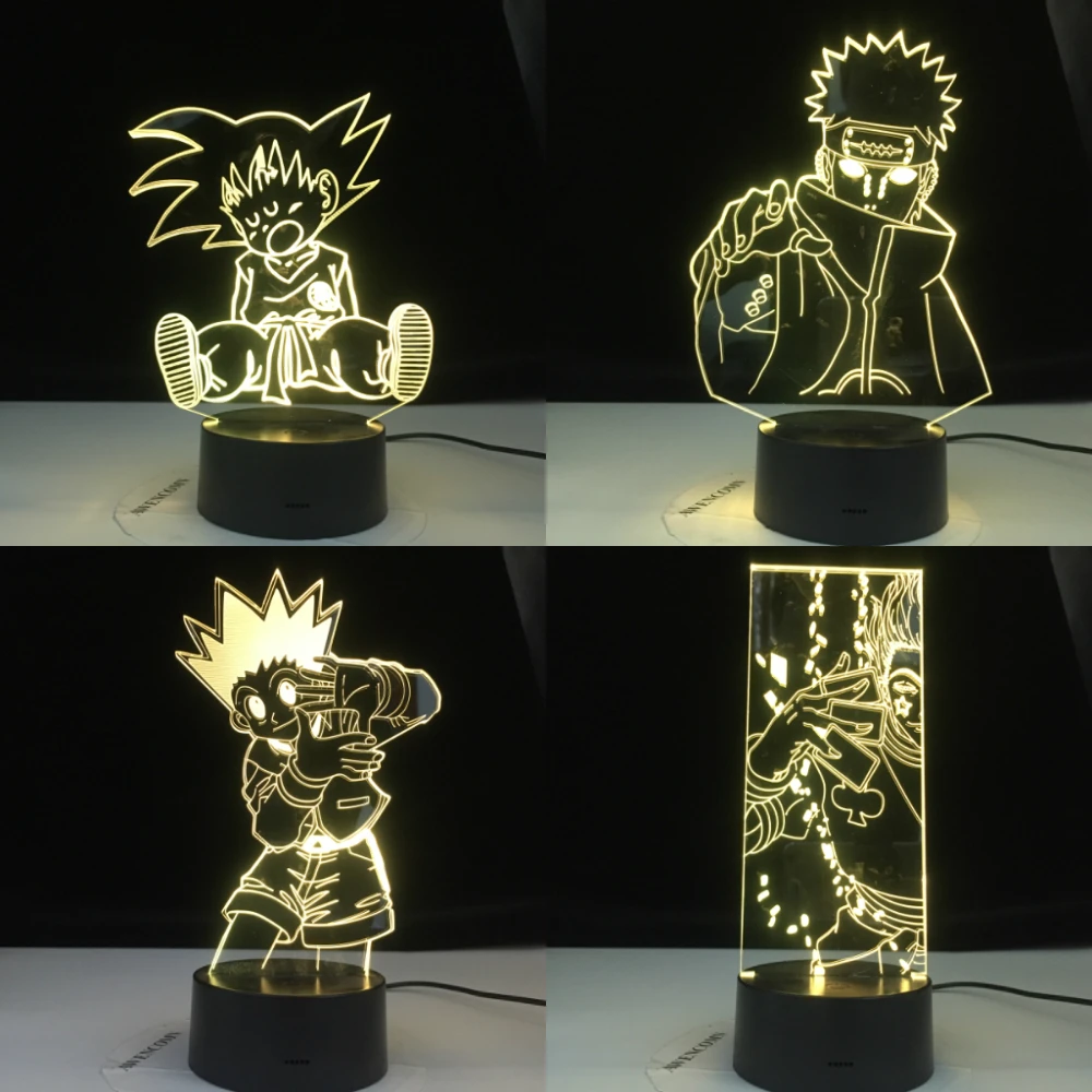 Гон и хоть рисунок 3D ночной Светильник аниме Hunter X для малыша Украшения в спальню