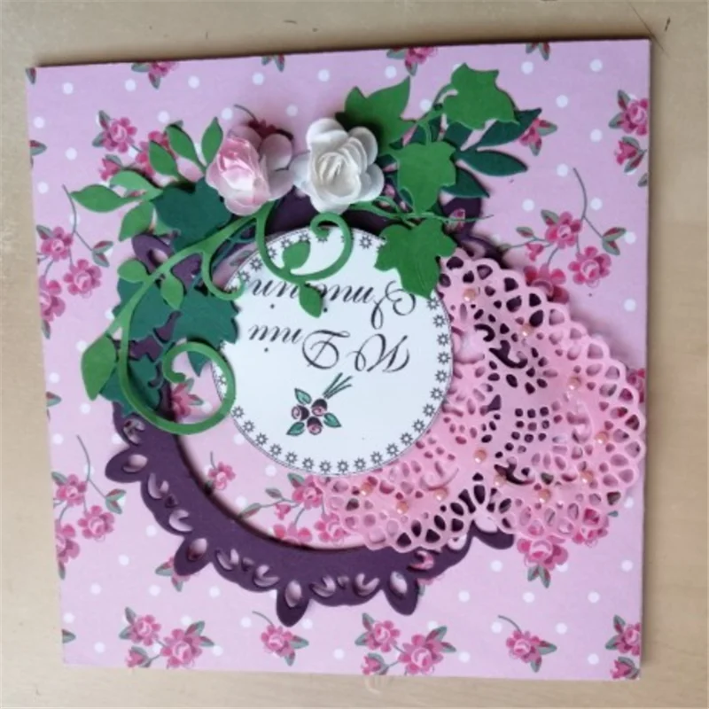 

Eastshape 4 Pcs/lot Metal Cutting Dies Scrapbooking For Card Making DIY Embossing Cuts New Craft Die Round Pattern Ring