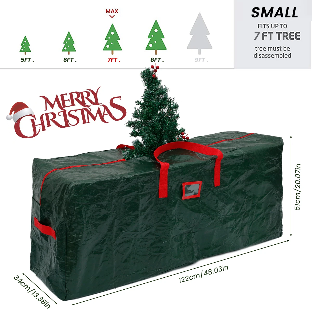 Christmas Tree Storage Bag Fits 7.5/9ft 