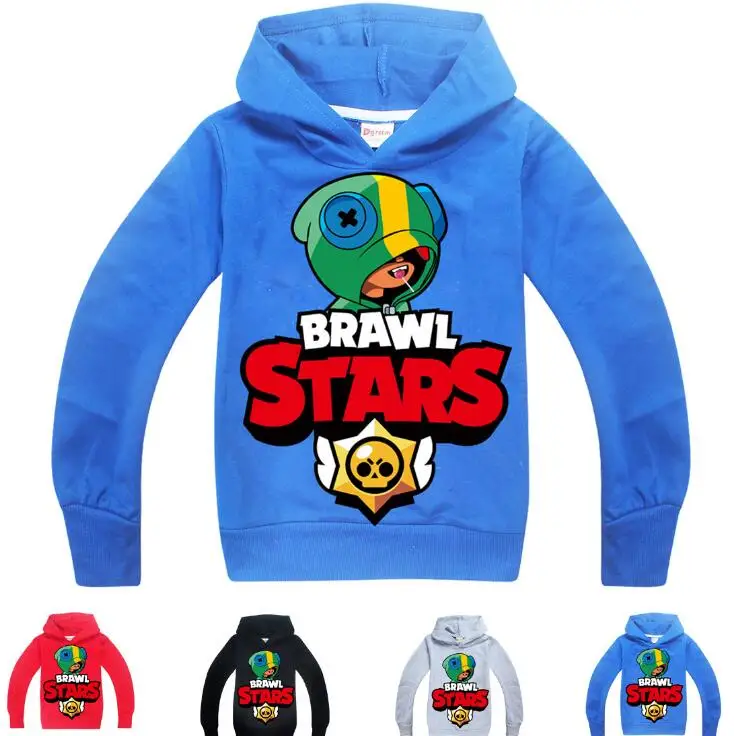 

Hot Game Brawl Stars Boy Girl Hoodie Children Long Sleeve Cartoon Sweatshirts Kid Baby Top Tees T shirt Hip Hop Coat 2019