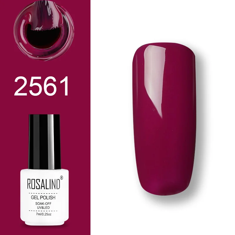 ROSALIND набор гель-лаков UV Vernis полуперманентный праймер верхнее покрытие 7 мл полигель-лак для маникюра - Цвет: GN36-ROSALIND
