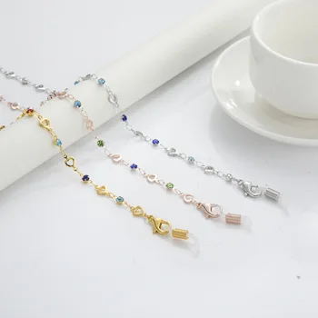 

Crystal Beads Eyeglass Chain Anti-slip Anti-lost Mask Lanyard Glasses Chains