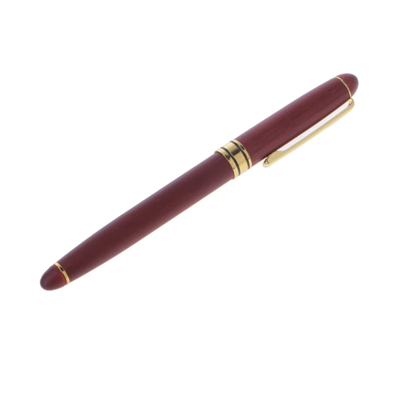 Rosewood Fountain Pen Fine Nib Smooth Writing Ink Best Present Office Supply LX9A