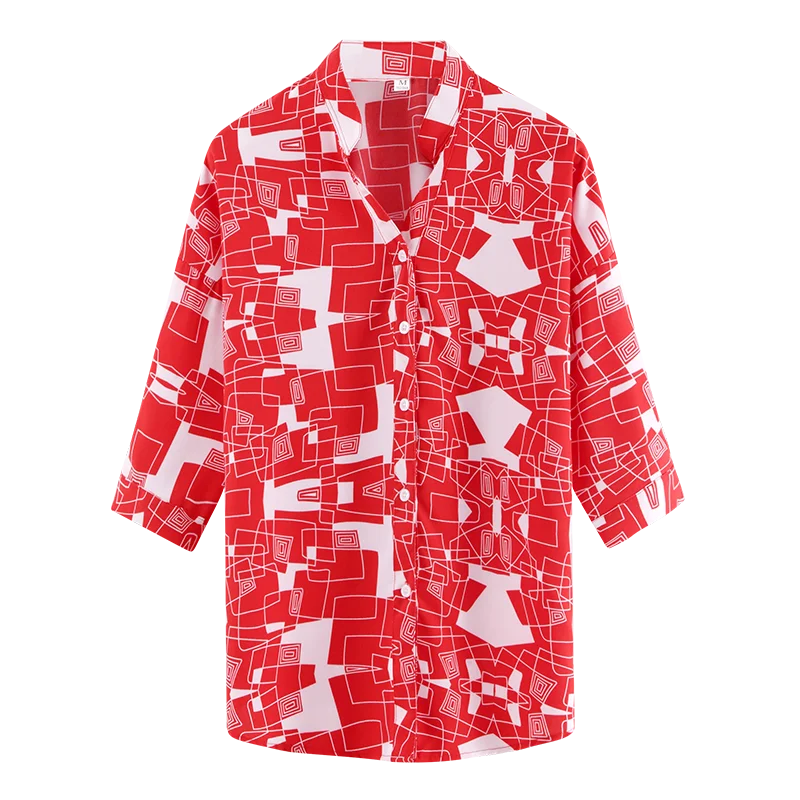 Women Tops and Blouses Casual Streetwear Modis Blouse Slim Shirts Women Blouses Plus Size Tops Red Black Shirt Female Blusas