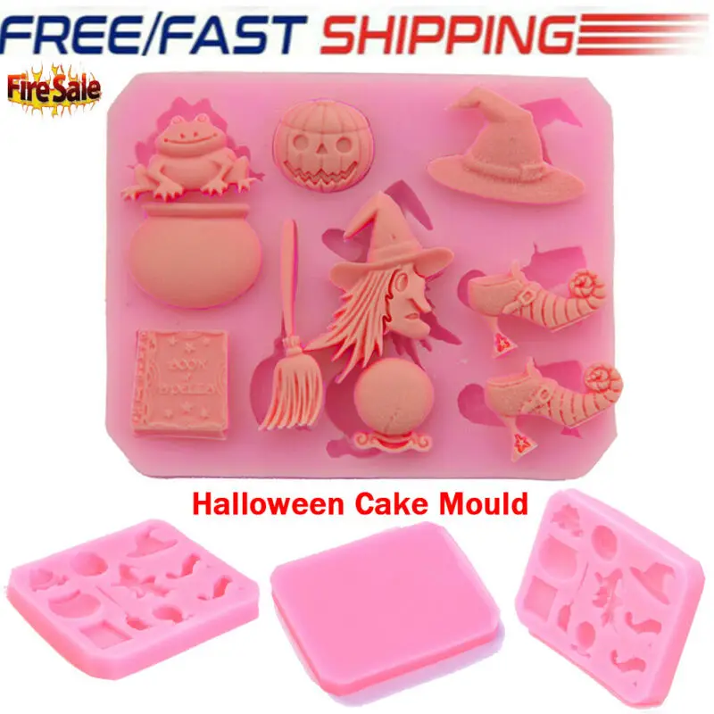 

Halloween Decor Sea Shell Shape Silicone Fondant Mold DIY Cake Chocolate Decoration Baking Tools new
