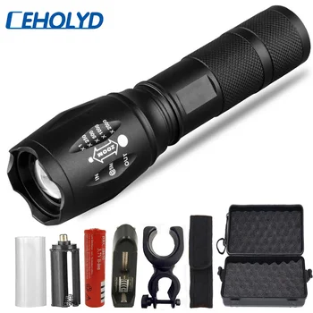 

Led flashlight Ultra Bright torch V6 L2 T6 Camping light 5 switch Modes Zoomable Bicycle Light use 18650 battery