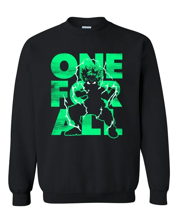 Harajuku Anime Mens Sweatshirts Boku no Hero Academia jersey One For All gyms youth sportwear men/women jogger pullover tops | Мужская
