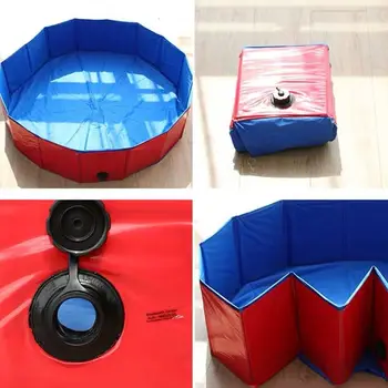 

Foldable Dog Swim Pool Durable Bathtub Portable Bathing Pet Bath Animal Outdoor D08F