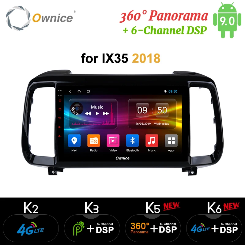 Ownice K1 K2 K3 Android 9 0 Авто 2 Din радио Автомобильный GPS DVD плеер для hyundai IX35 2018 blutooth