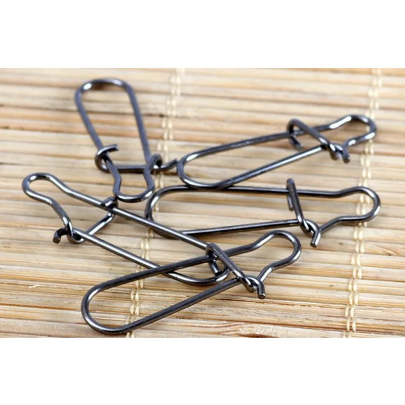 

Fishing Connector 0/3/4/5/6/50pcs Tainless Steel Hook Fast Clip Lock Snap Swivel Solid Rings Safety Snaps Fishing Hook Connector