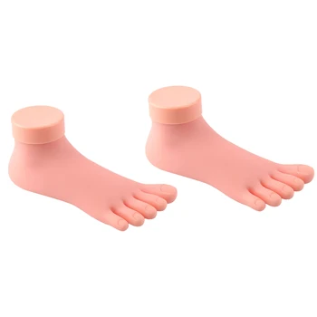 

Nail Practice Foot Model Silicone Prosthetic Soft Fake Hands for Nail Art Training Display Model Manicure Tool