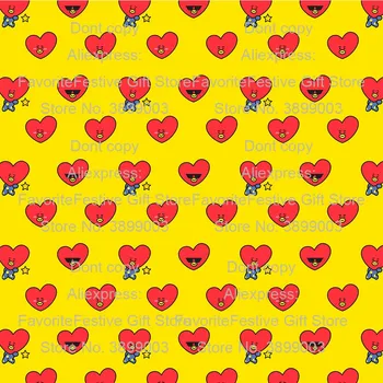 

Polyester rayon Cotton Cloth Fabric Cartoon heart kawaii Animals Printed Sheets Home Textile Garment Sewing Patchwork Supplies