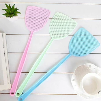 

6 Pack Fly Swatter Manual Swat Pest Control Plastic with Long Handle Assorted Sweet Colors