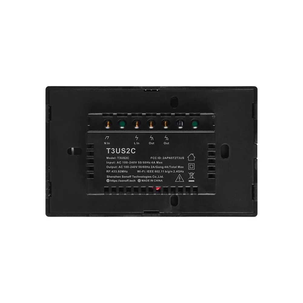 SONOFF T2/T3 US TX Basic Smart Wifi сенсорный настенный выключатель света с рамкой умный дом 433 RF/Voice/APP Управление работает с Alexa