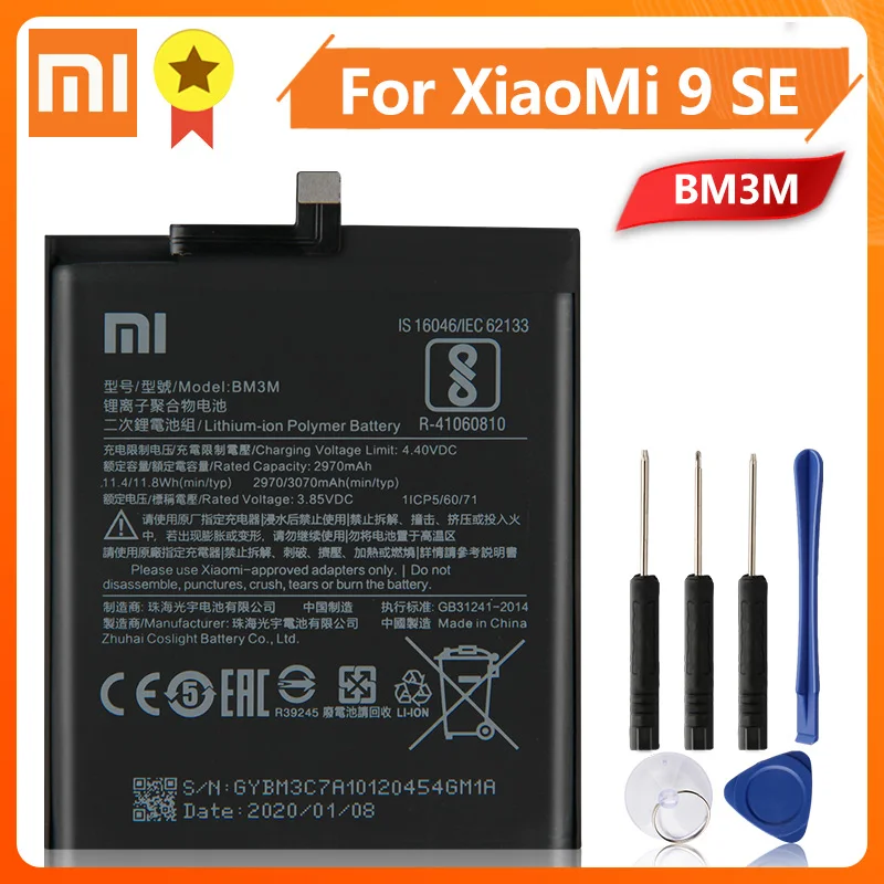 Аккумулятор Xiao Mi Xiaomi BM3M для телефона mi Mi9 SE XiaoMi MI9SE 3070 мАч оригинальный сменный