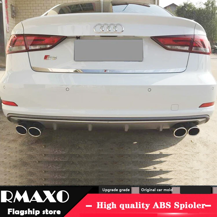 Для Audi A3 S3 обвес спойлер- для Audi A3 RS3 ABS задний спойлер передний бампер диффузор защитные бамперы