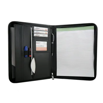 

Customize Logo PU Leather A4 Modern File Folder Card Holder Pen Holder Document Organizer Manager Padfolio Case Briefcase Bag