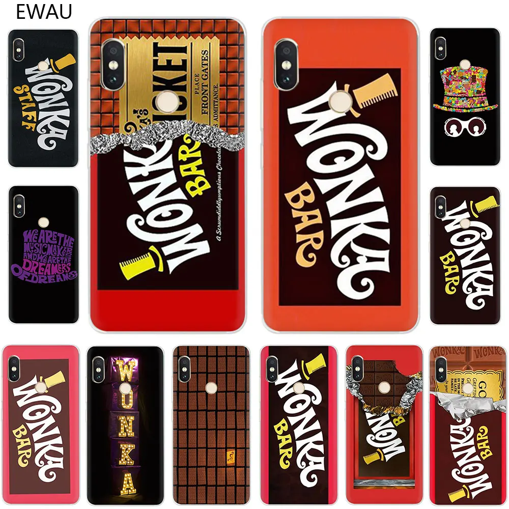 Жесткий чехол для телефона EWAU Willy Wonka Bar Chocolate Xiaomi Mi Note F1 5S 6 8 9 10 SE A1 A2 A3 Lite 9T CC9e
