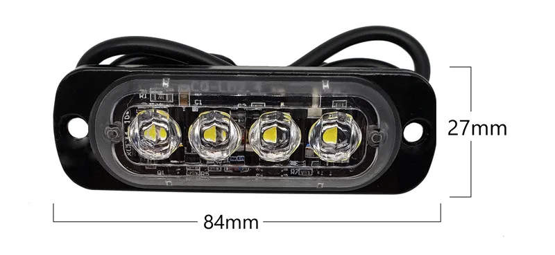 12 В 24 В ультратонкий автомобильный светильник s в сборе светодиодный полицейский светильник s светодиодный автомобильный Грузовик аварийный боковой стробоскоПредупреждение светильник автомобильный-Стайлинг