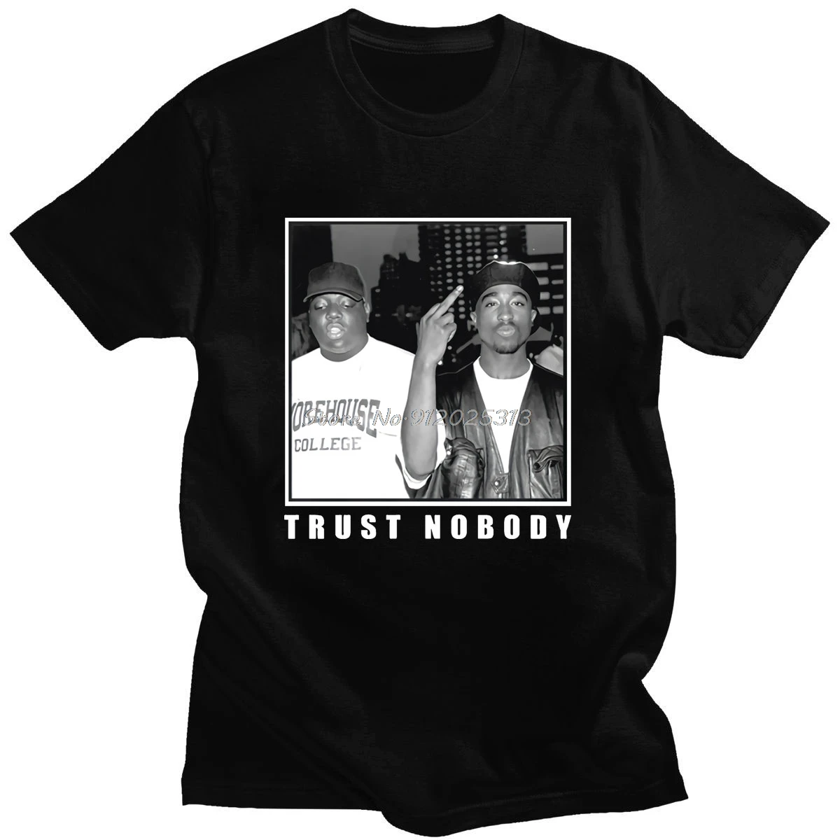 Летнее Новый стиль Trust Nobody Тупак 2Pac Шакура пресловутой Большая мужская футболка с
