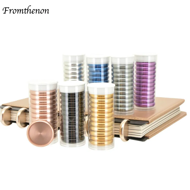 Fromthenon Metal Expander Discs Rings for Mushroom Holes Planner Letter or Junior Size Discbound Notebook Scrapbooking Supplies agenda 2022 a7 notebook with 25 mm silver rings mini agenda organizer diary notepad planner organizer office school supplies