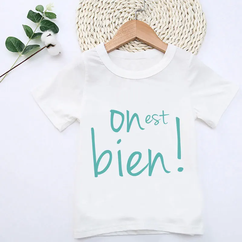 Vogue Happy Mother's Day Harajuku Cute Print Girls Shirts Summer White Clothes T-shirt Kids Harajuku Funny Boys T Shirts Kawaii