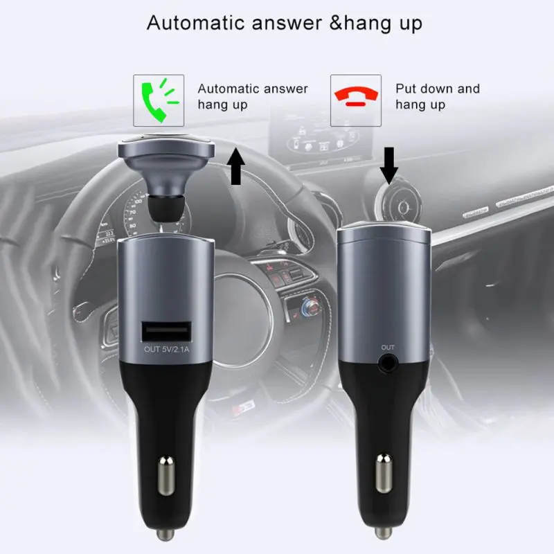 Хит 2 в 1 5 В/2.1A USB Автомобильное зарядное устройство с беспроводной Bluetooth 4,0 гарнитура стерео наушники для воспроизведения музыки Hands-free Talking