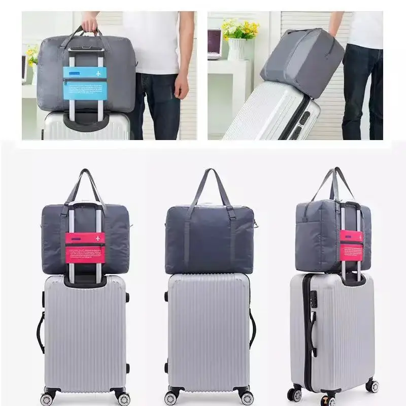 Wateproof Foldable Hand Travel Bag Unisex Suit Nylon Handbag Casual Organizer Aircraft Storage Bags Portable Small Luggage Bag storage bag travel bags canvas tote bag